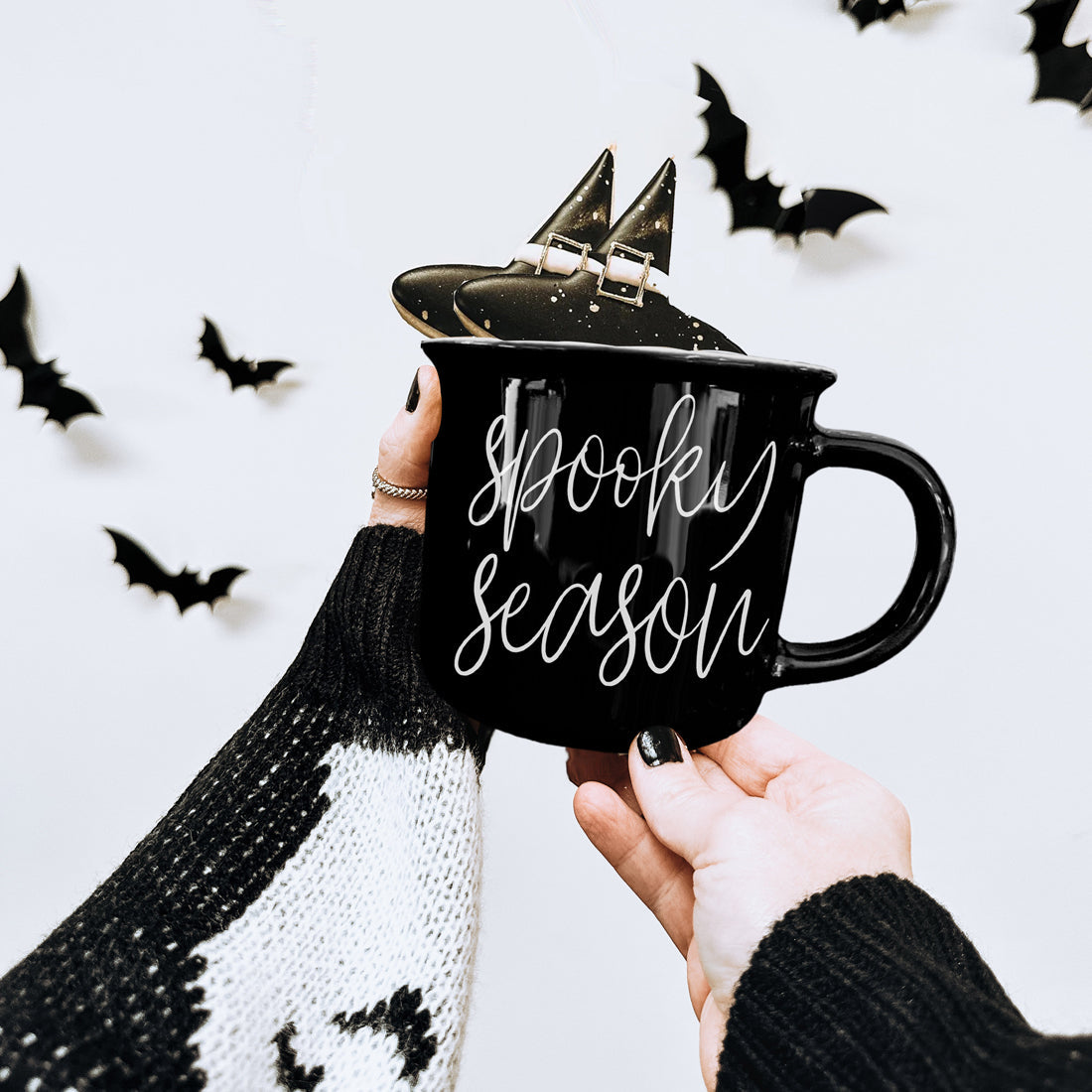Gothic Halloween Mug Perfect for Pumpkin Spice Season
Morning Coffee Halloween Mug Spooky Season Vibes